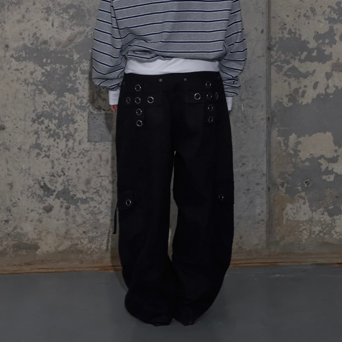 크로스 포켓 카고 팬츠 1 / black 상품이미지3