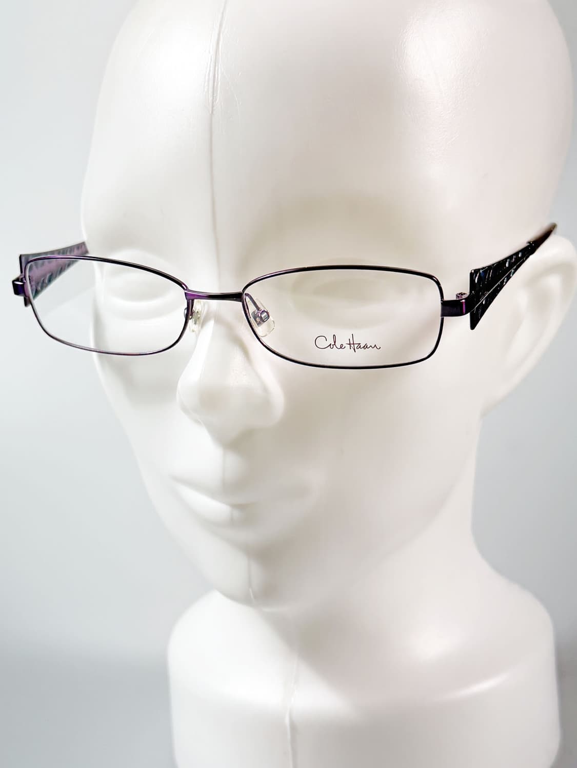 Cole Haan 슬림 스퀘어 딥퍼플 메탈 프레임 빈티지 안경 상품이미지8