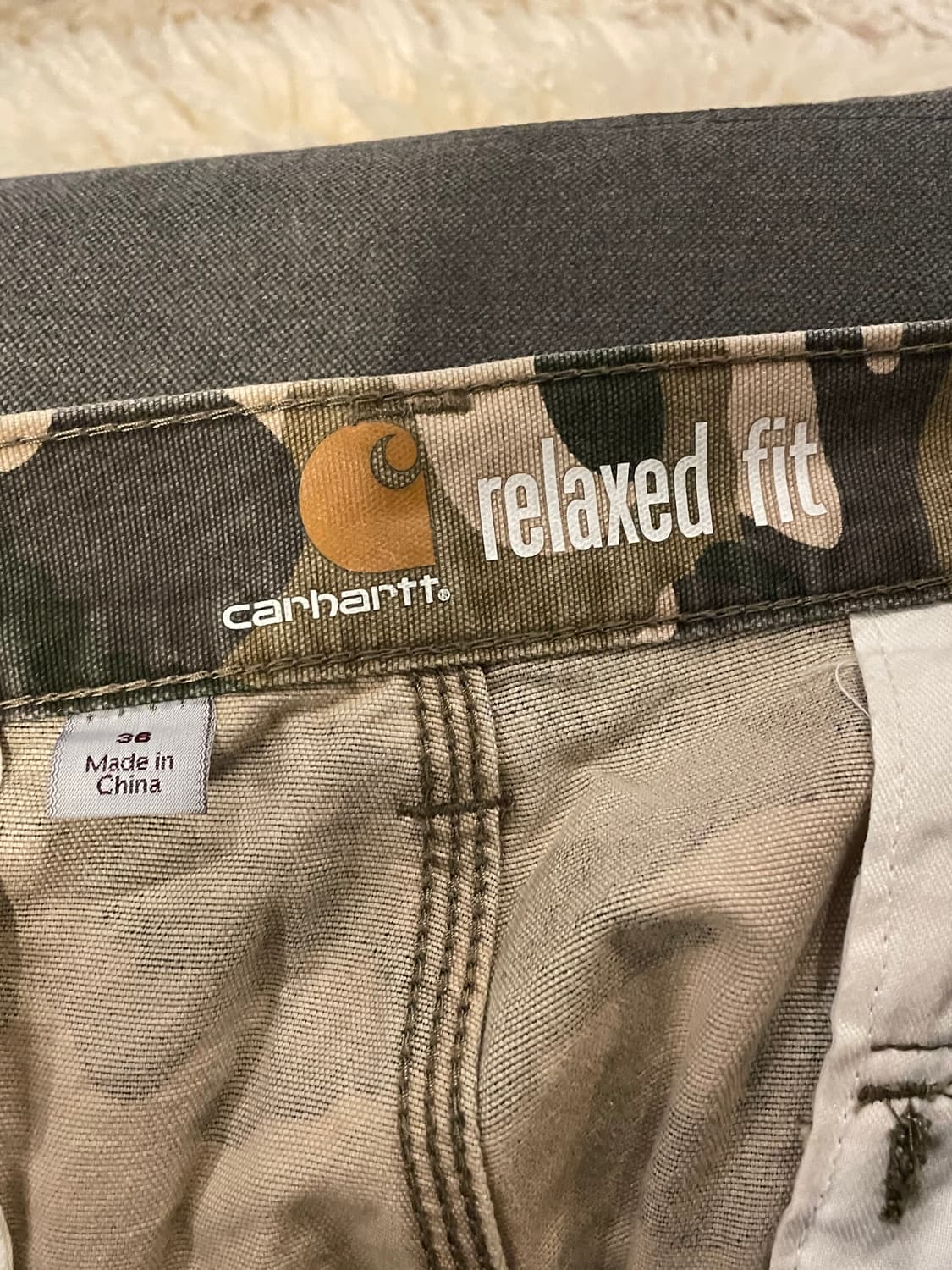 칼하트 카모 카고 반바지 상품이미지5