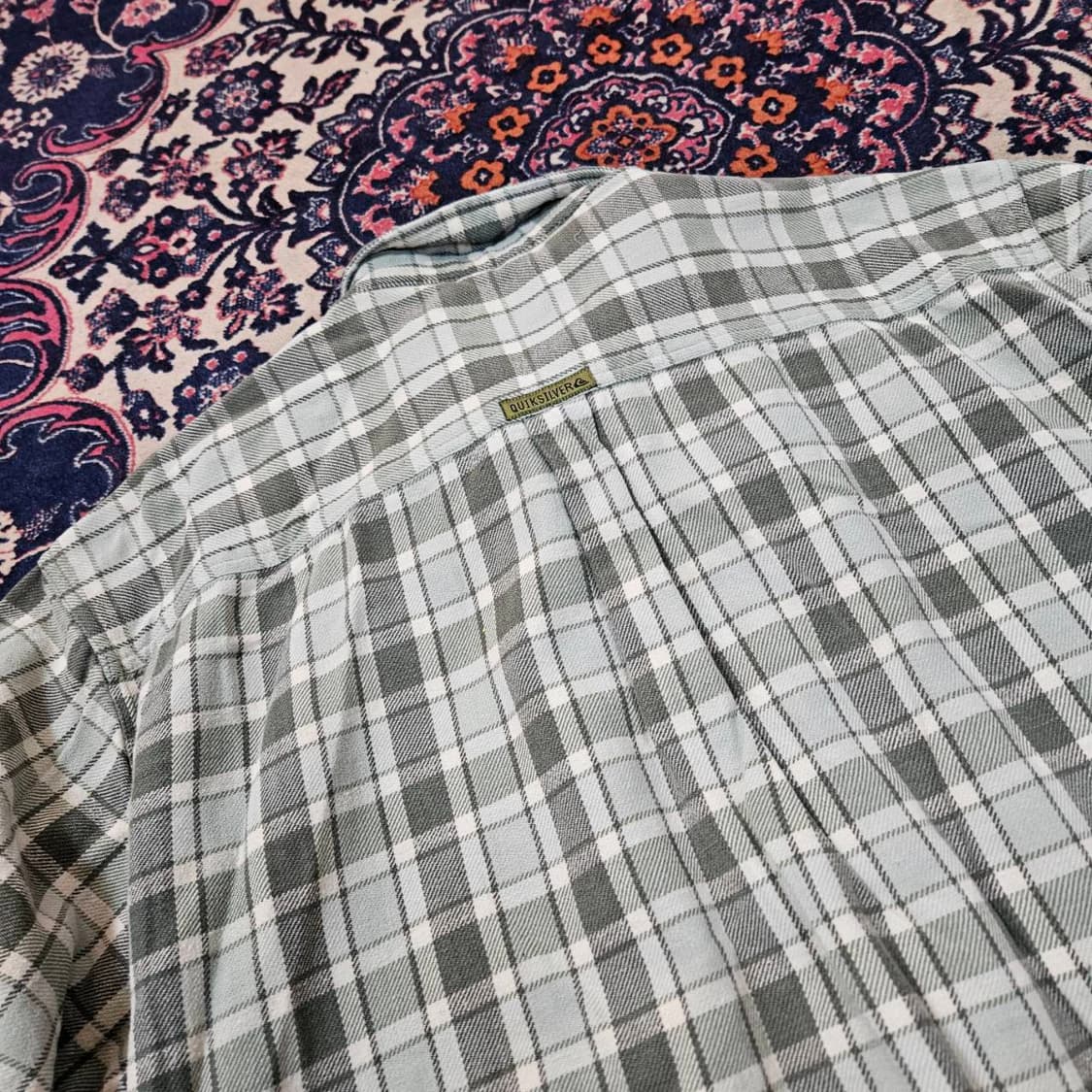 퀵실버 00's  빈티지 루즈핏 체크 셔츠  상품이미지5