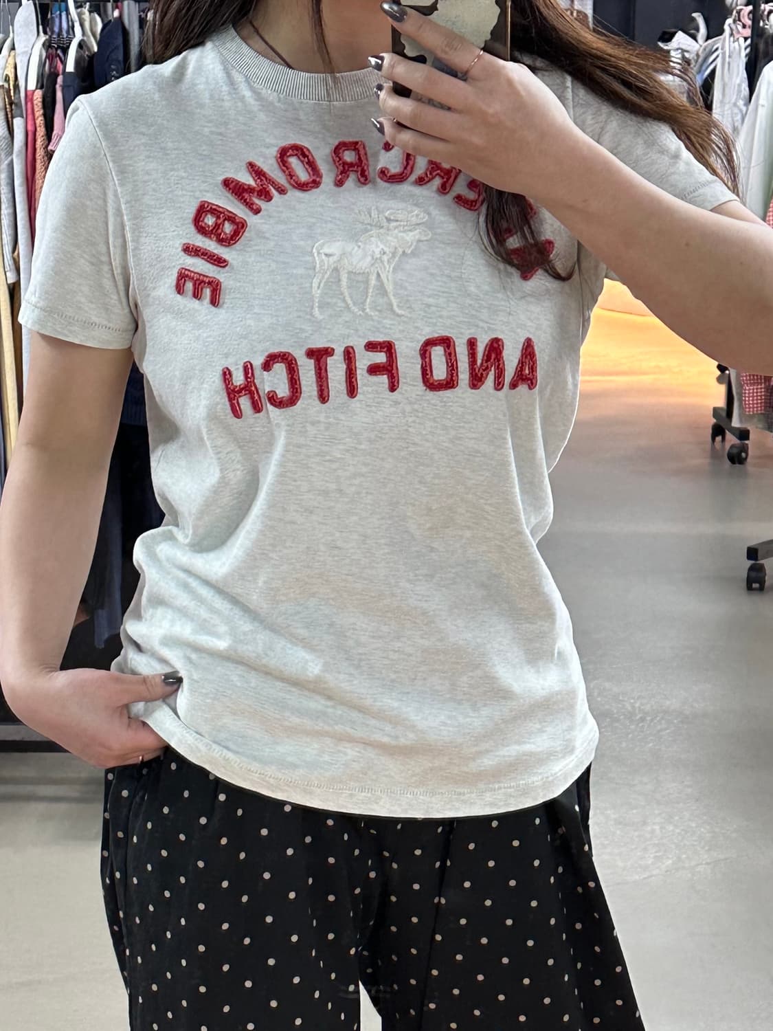 아베크롬비 백멜란지 반팔 상품이미지1