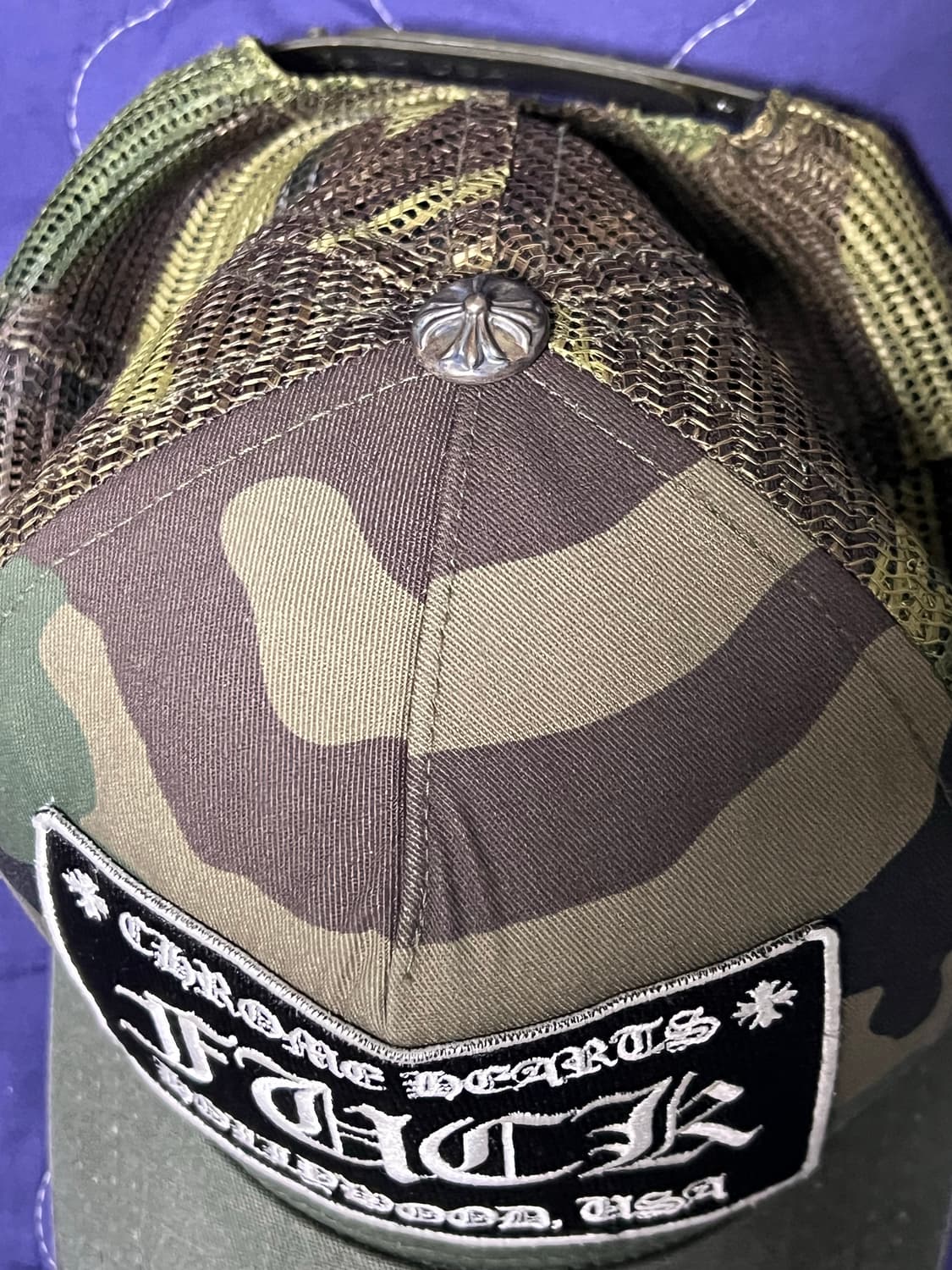 크롬하츠 FUCK 할리우드 캡 카모 상품이미지2