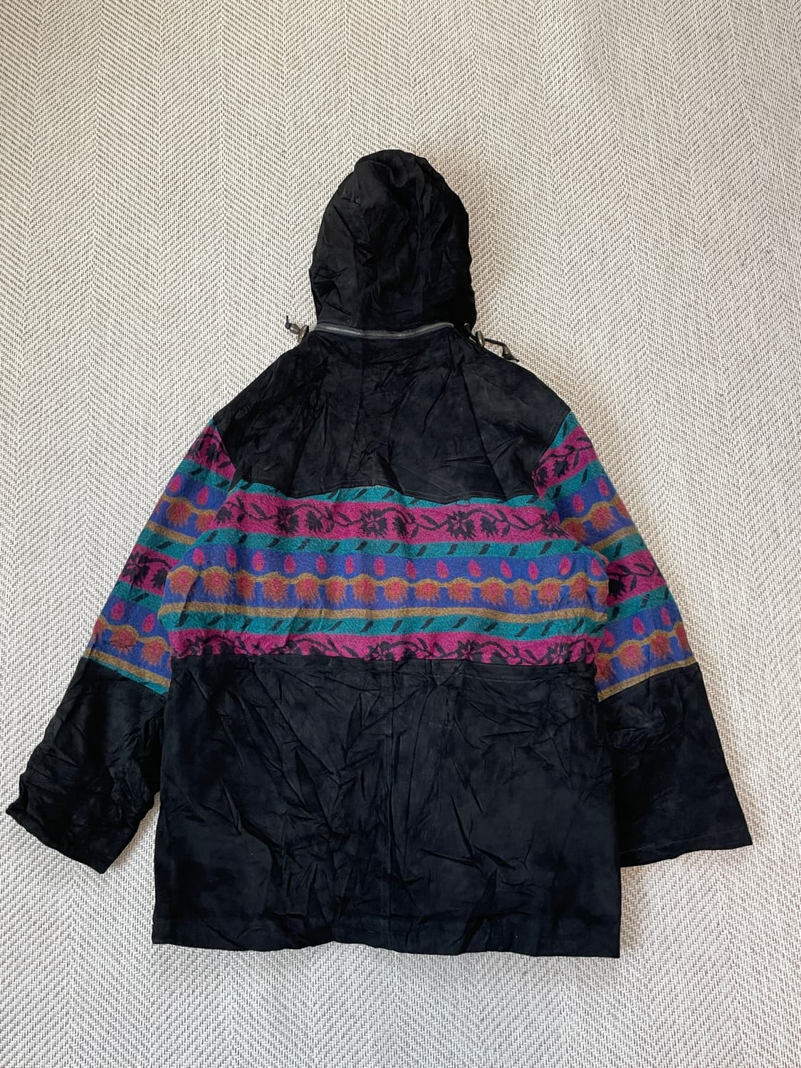 빈티지 스웨이드 에스닉 패턴 후디드 파카  J03670 상품이미지6