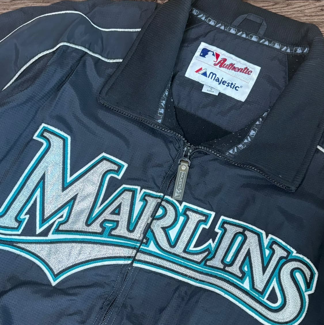 Majestic Florida Marlins Bomber Jacket 상품이미지2