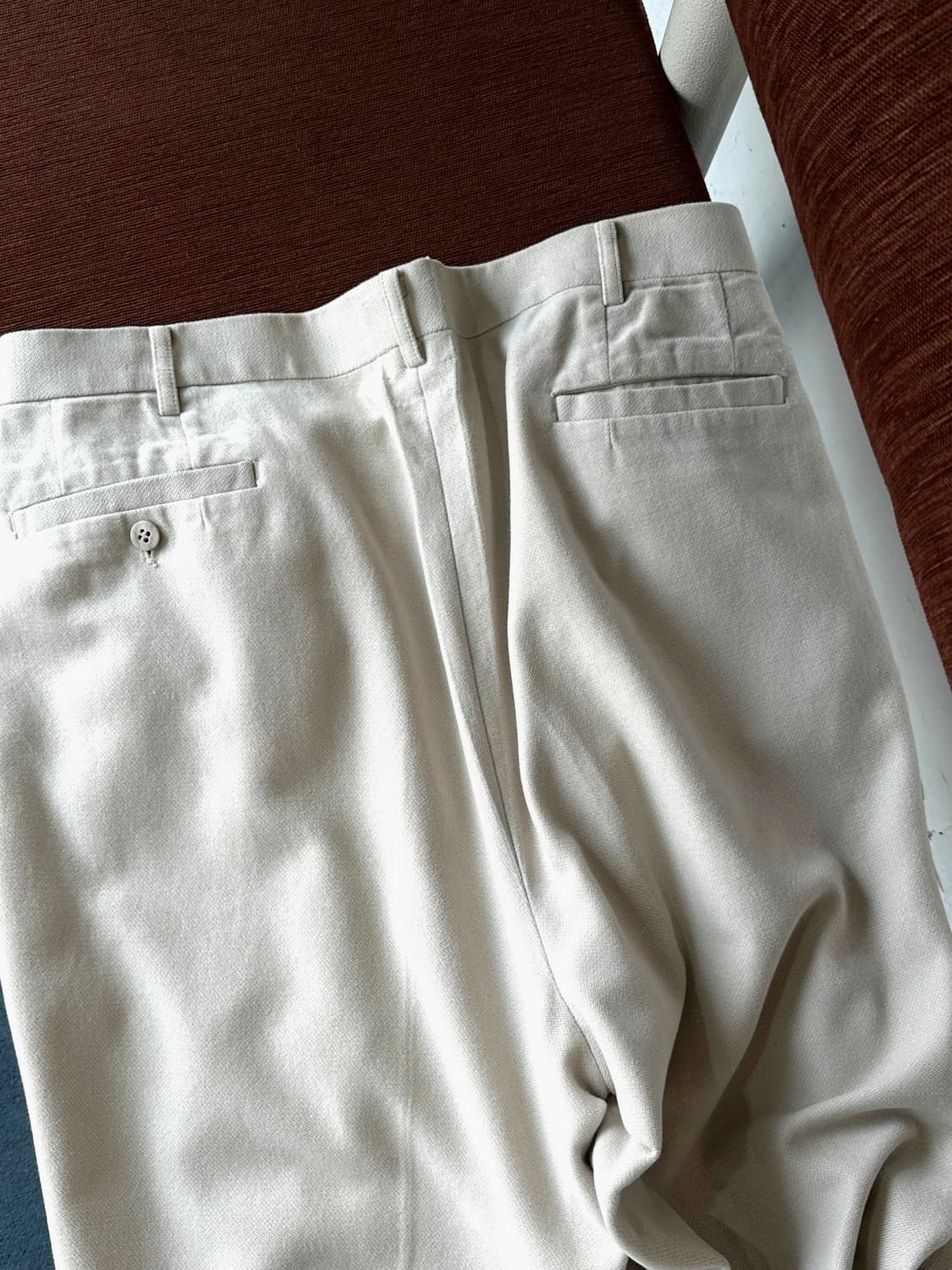 Brushed cotton two tuck wide chino pants 상품이미지6