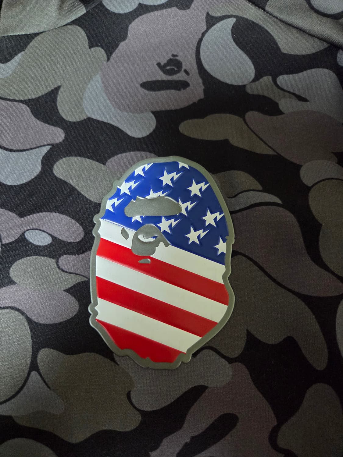 베이프×아디다스 콜라보 성조기샤크후드집업 새상품급 상품이미지3