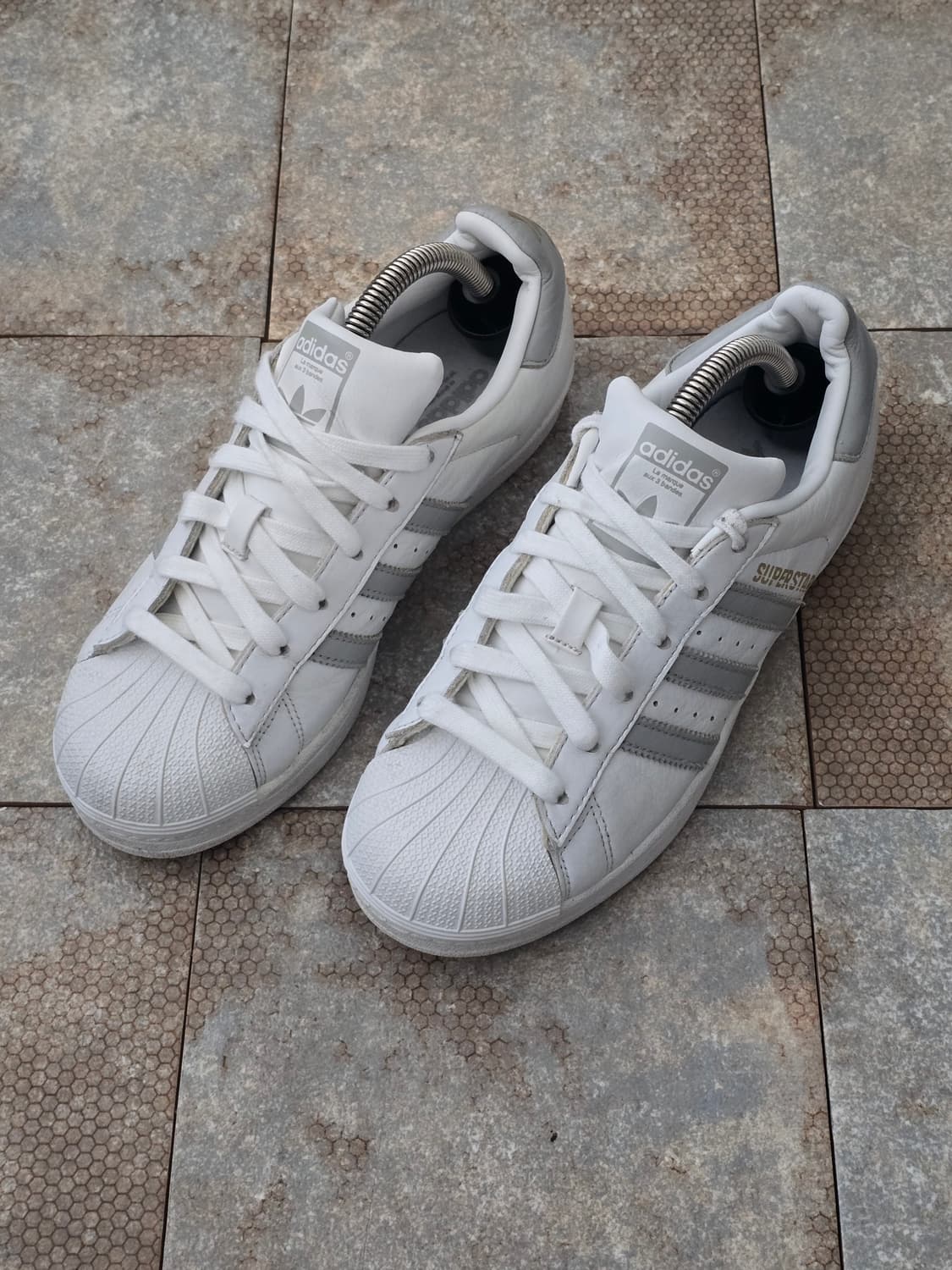 (230)아디다스 슈퍼스타 화이트 그레이 상품이미지1