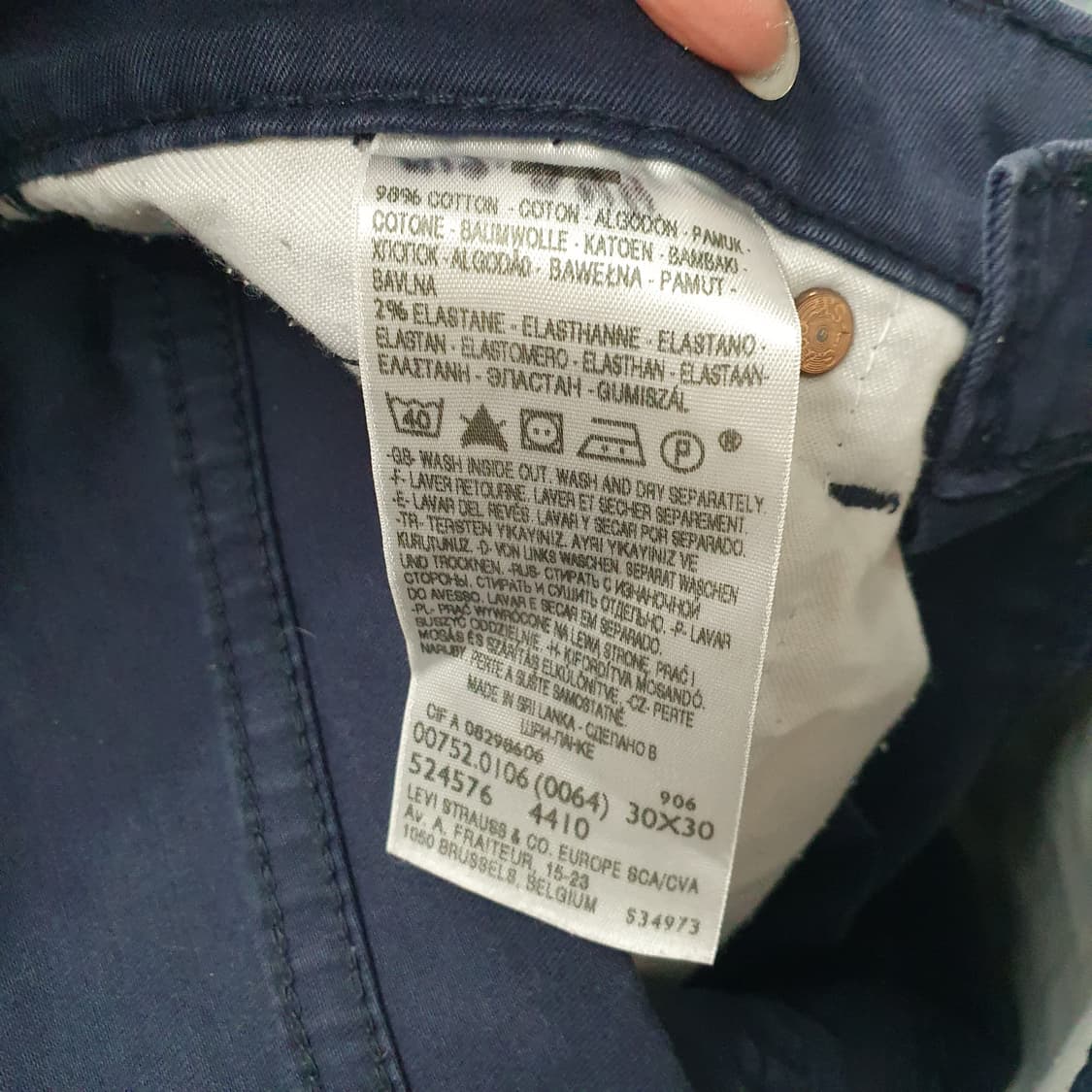 30 리바이스 남성 데일리 네이비 치노 팬츠 바지 상품이미지8