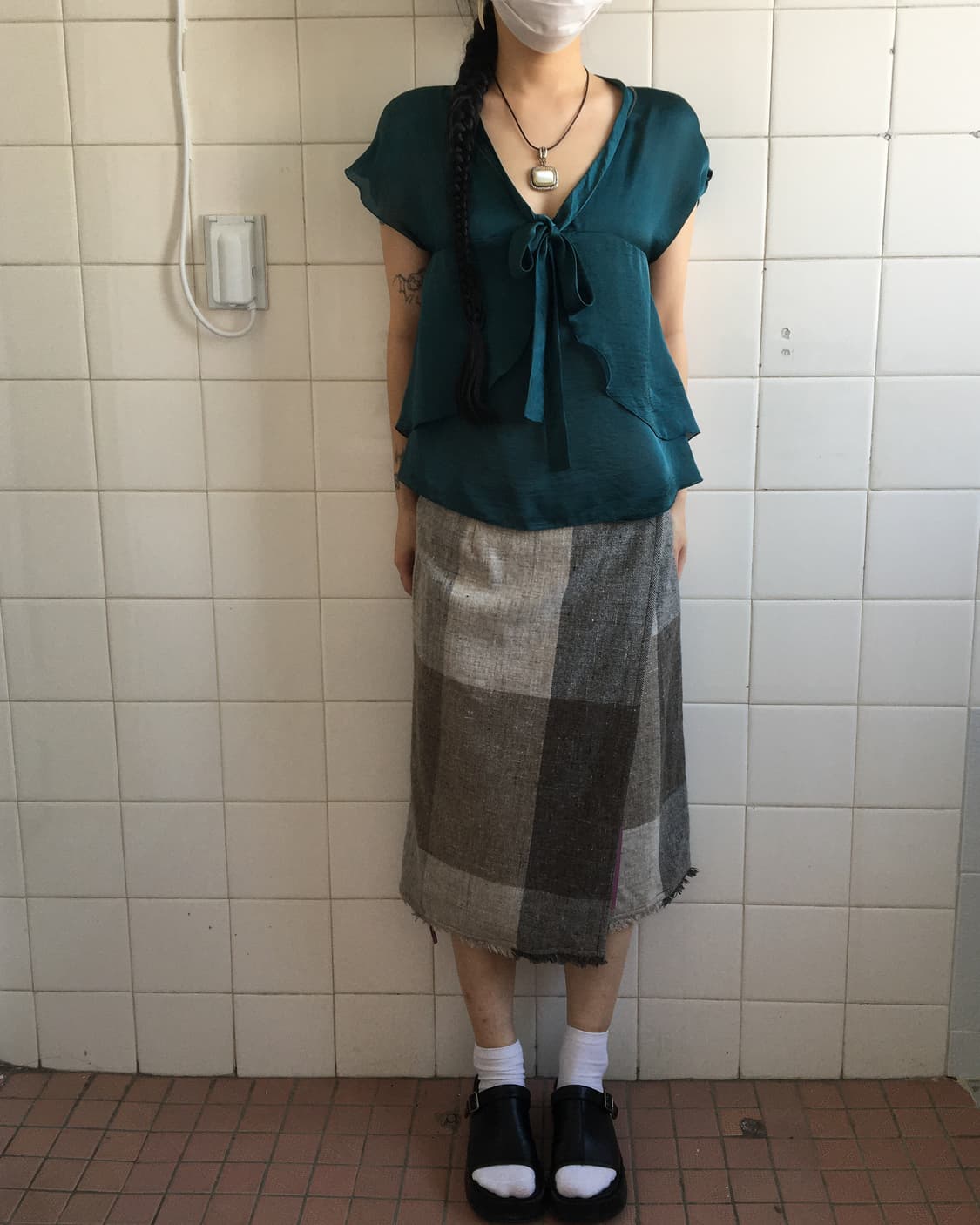 Tied point blouse 상품이미지1