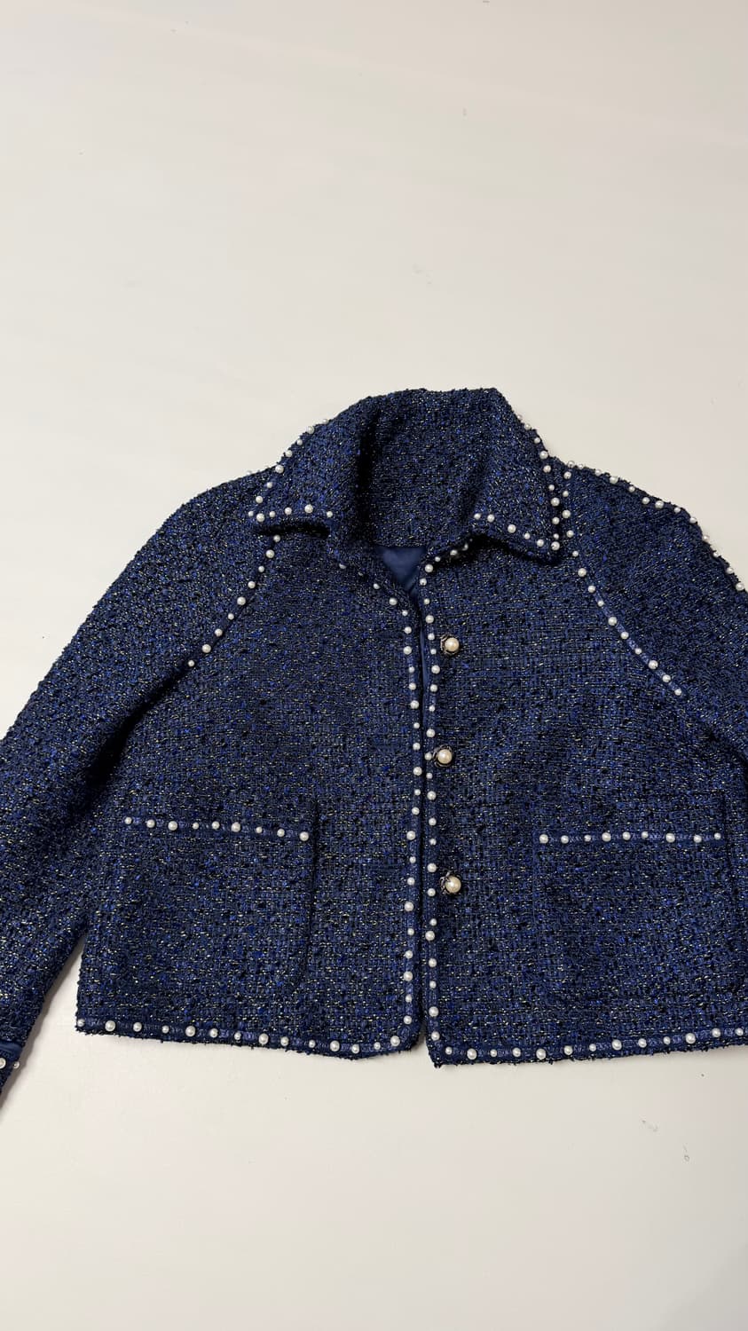 샤넬 CHANEL 빈티지 진주 트위드 자켓 상품이미지6