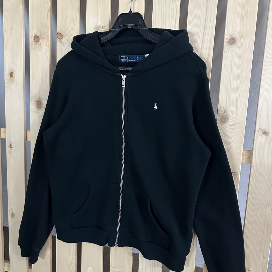 (XS) 폴로 랄프로렌 블랙 후드집업 상품이미지2