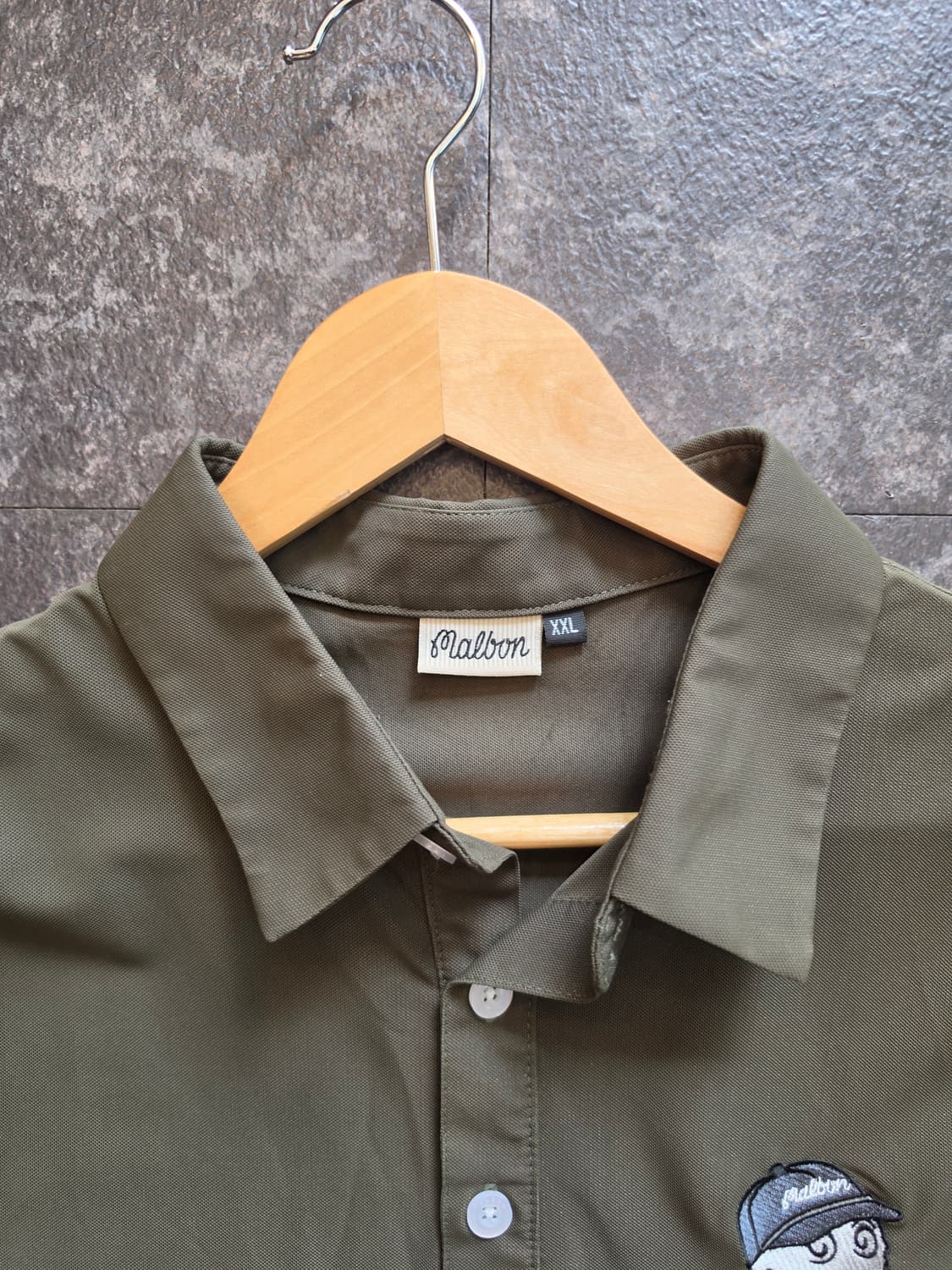 말본 골프 반팔 카키색 폴로티 - XXL 상품이미지2