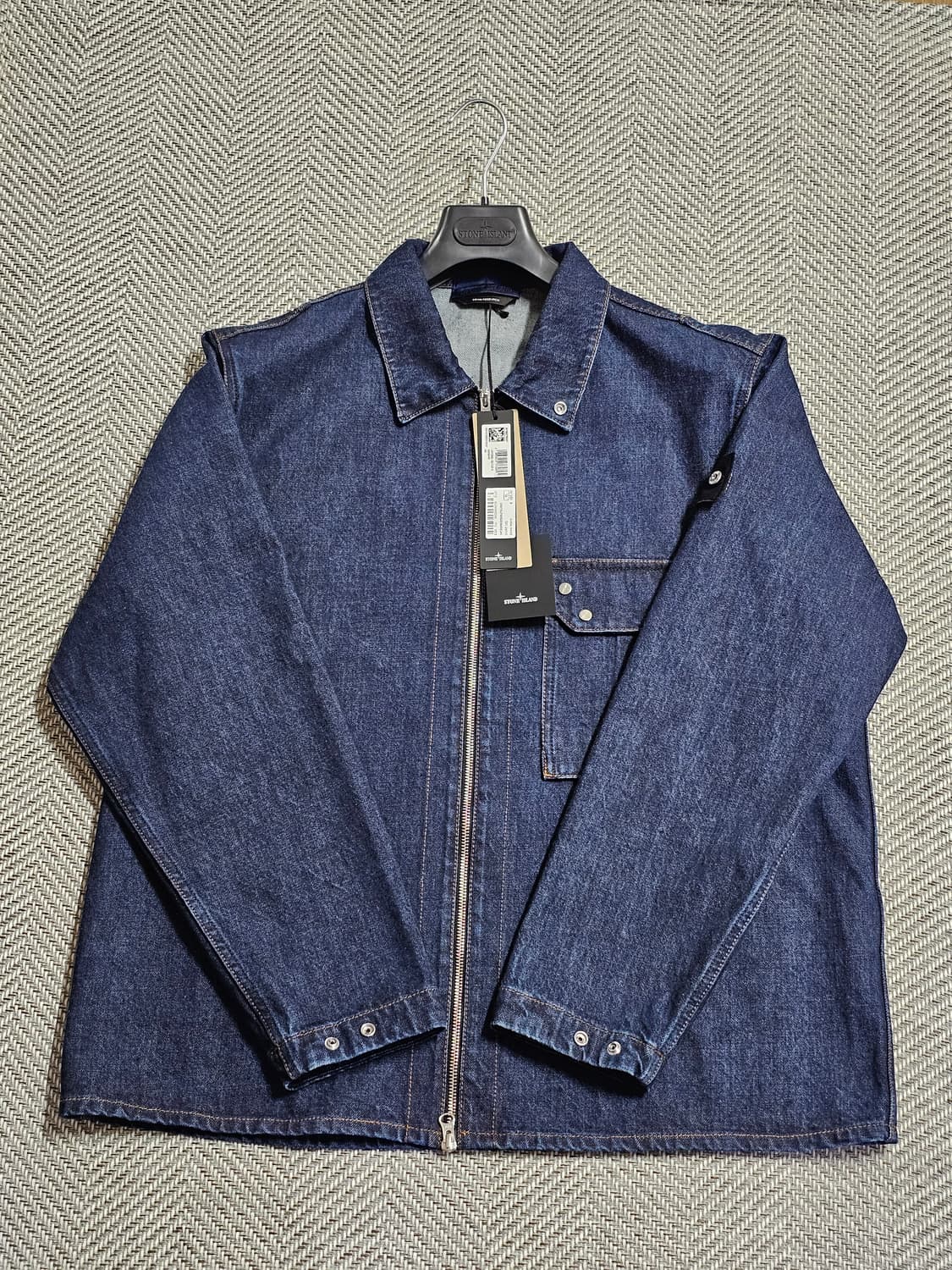 스톤아일랜드 데님 리서치 지퍼 디테일 오버셔츠 26SS (새 상품) 상품이미지1