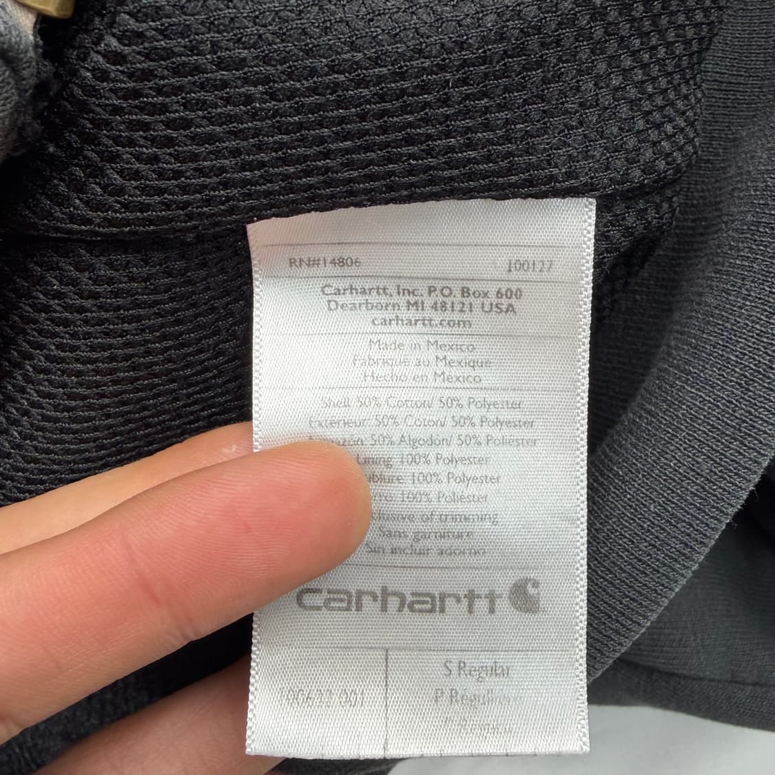 칼하트 레인 디펜더 차콜 블랙 써멀 후드집업 S 상품이미지8