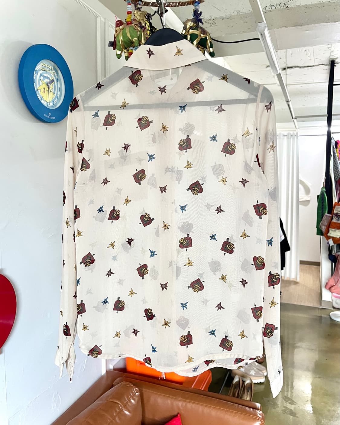 Jpn Art Pattern Semi See-through Shirt 상품이미지6