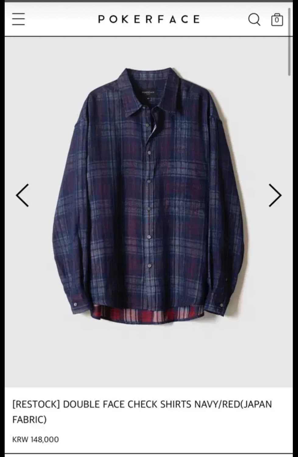포커페이스 더블페이스 셔츠 46 상품이미지1
