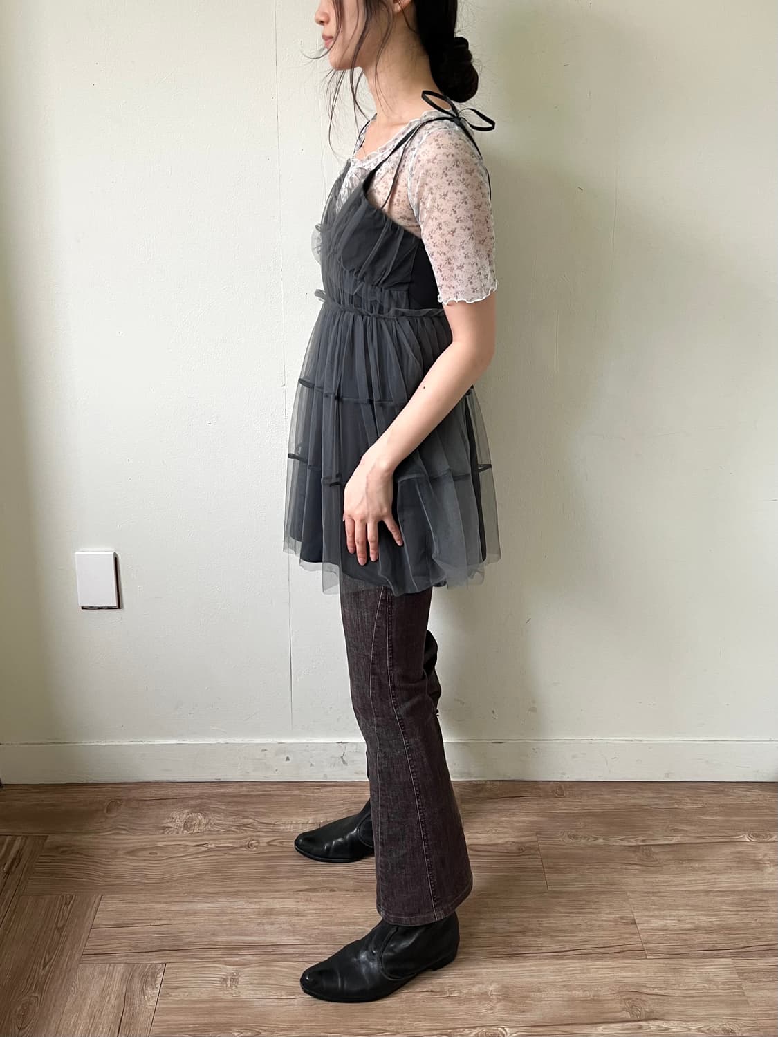 PHILLY 블랙 쉬폰 원피스 상품이미지9