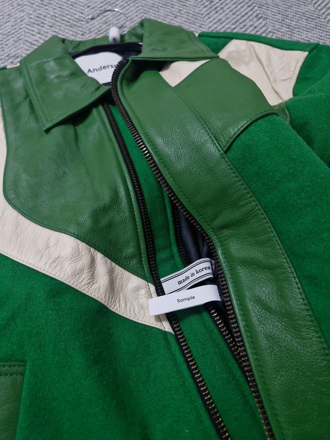 (미시착/샘플) 앤더슨벨 모터사이클 레더 자켓 L 상품이미지3