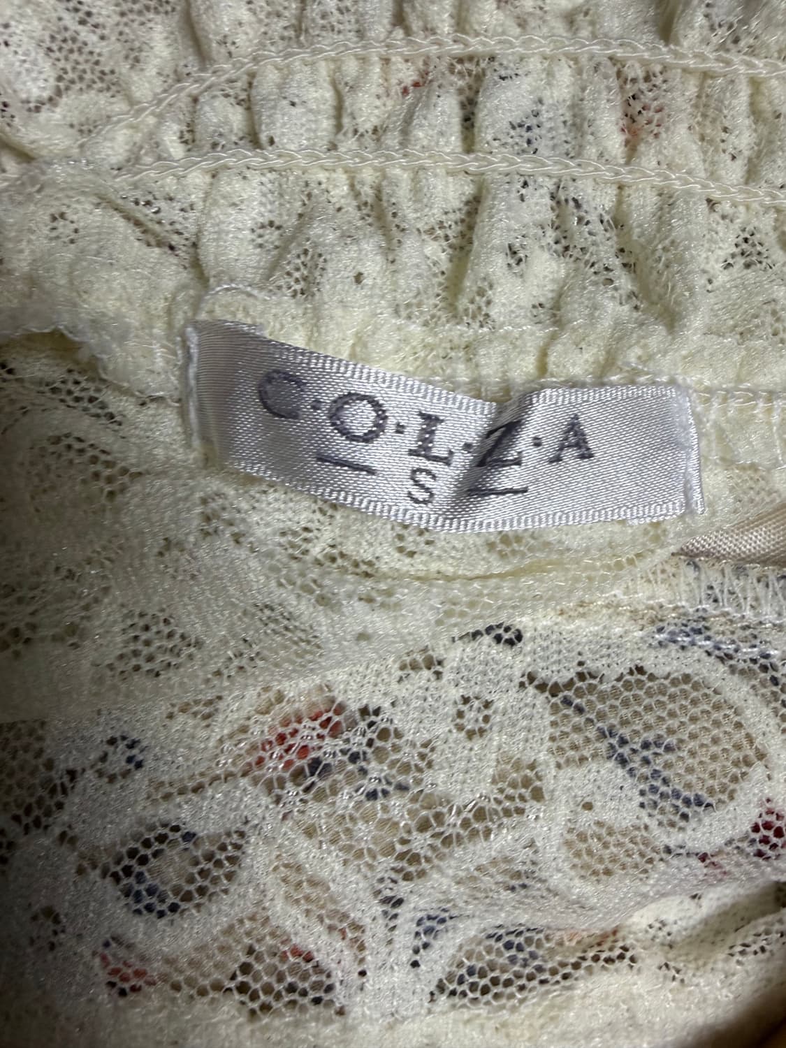 COLZA 레이스 배색 플라워 롱 원피스 상품이미지2