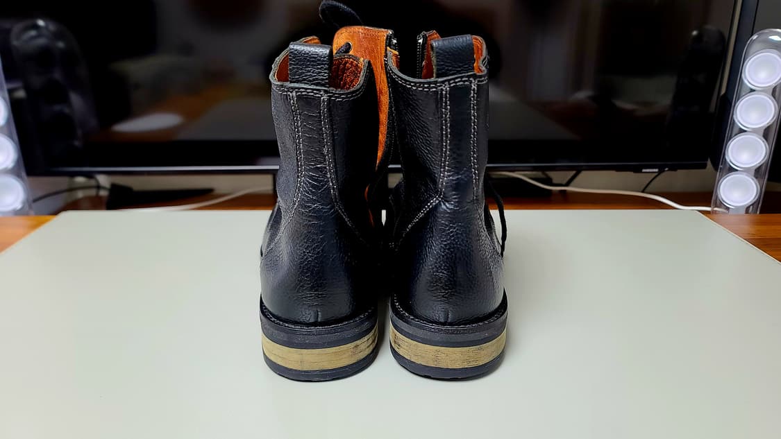 프랑스 브랜드 파토가스 천연가죽 레이스업 부츠(265), 블랙 상품이미지3