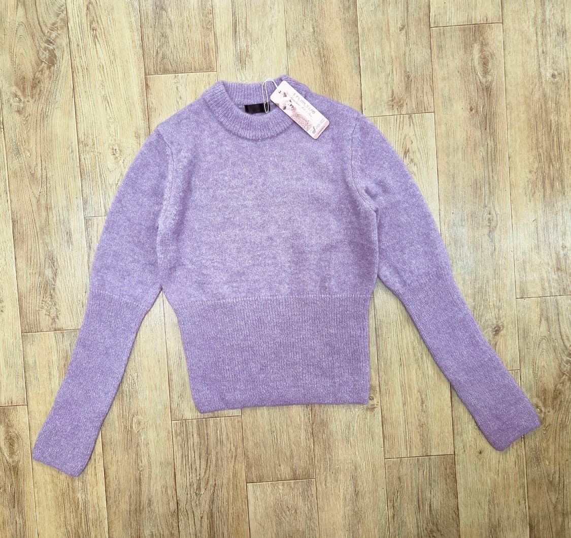 비클라(becla) 퍼플 베이비알파카 울 니트 프리사이즈 새상품 상품이미지4