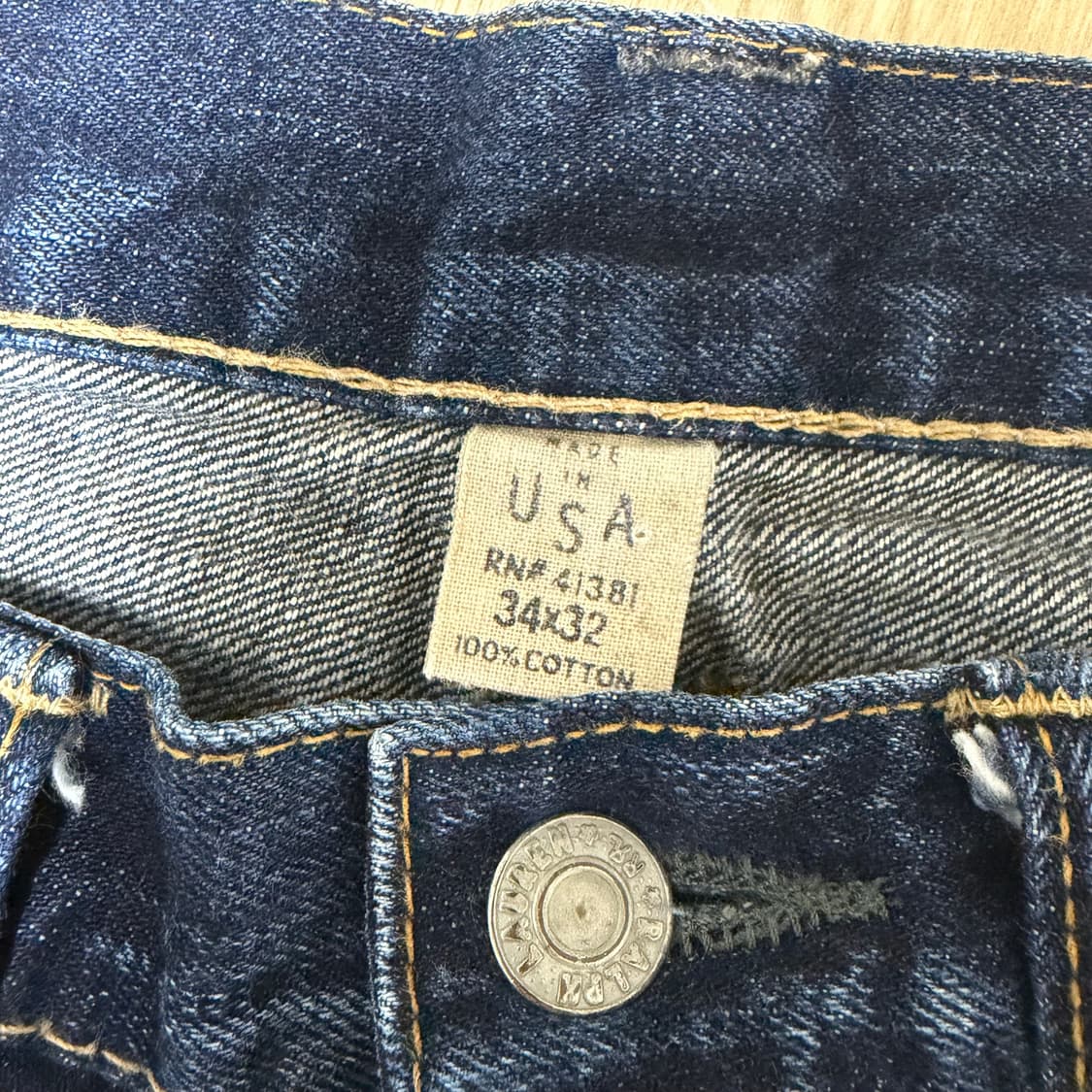 [34x32] RRL 셀비지 스트레이트 데님 made in usa 상품이미지5