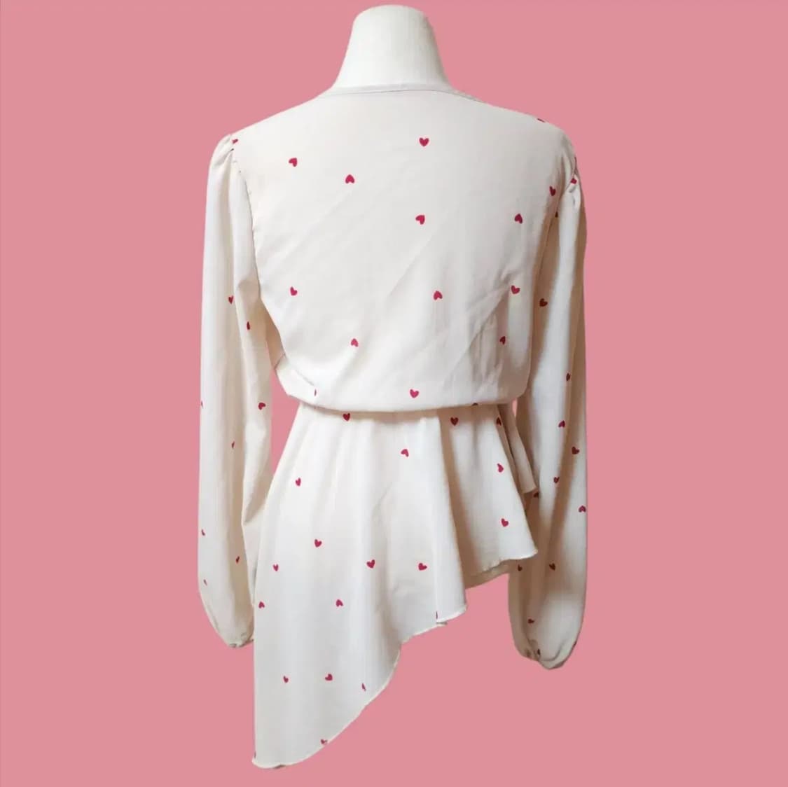 쉬인 언발란스 하트 블라우스  상품이미지5