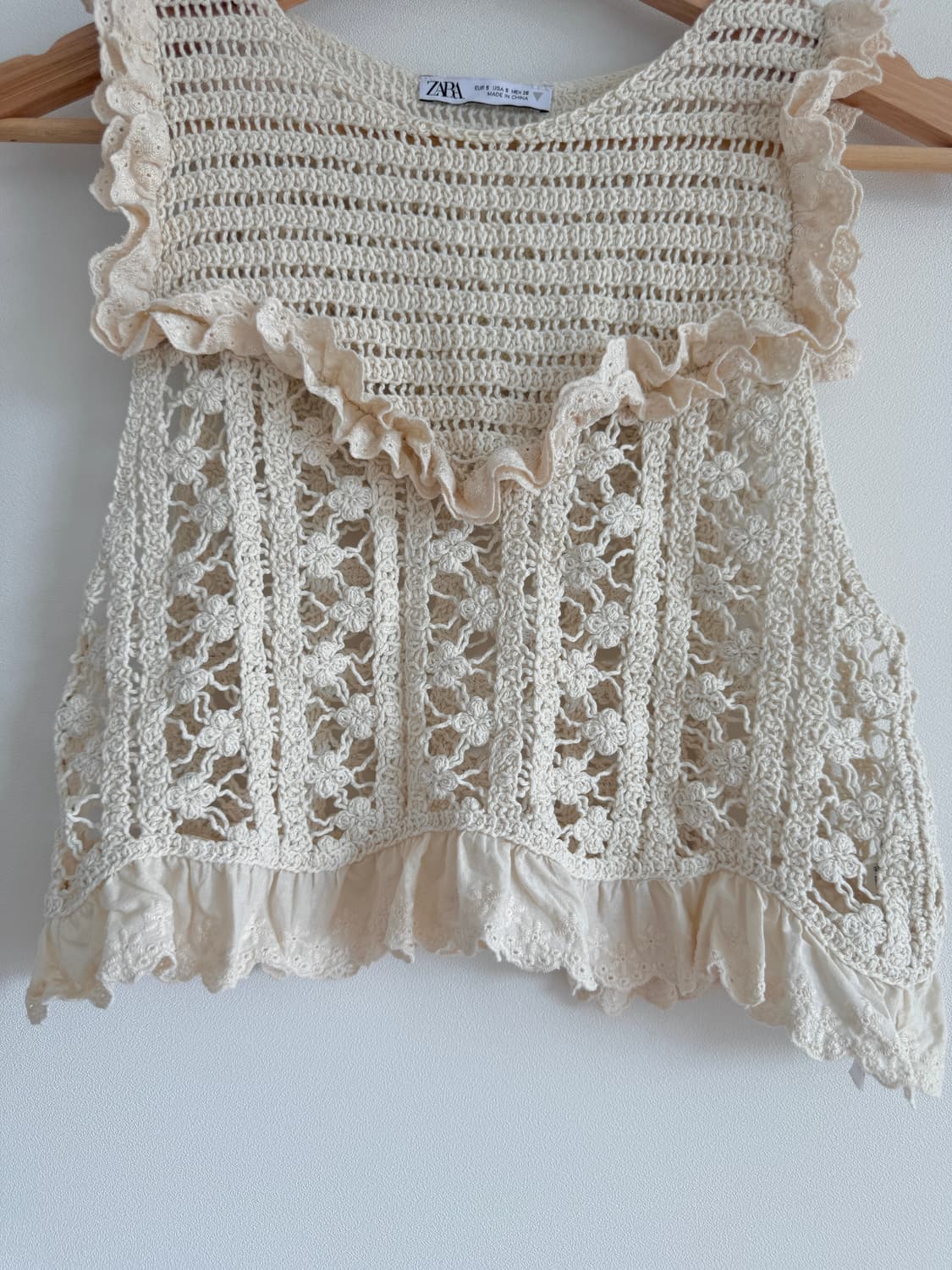 자라(ZARA) 코튼 크로쉐 슬리브리스 상품이미지3