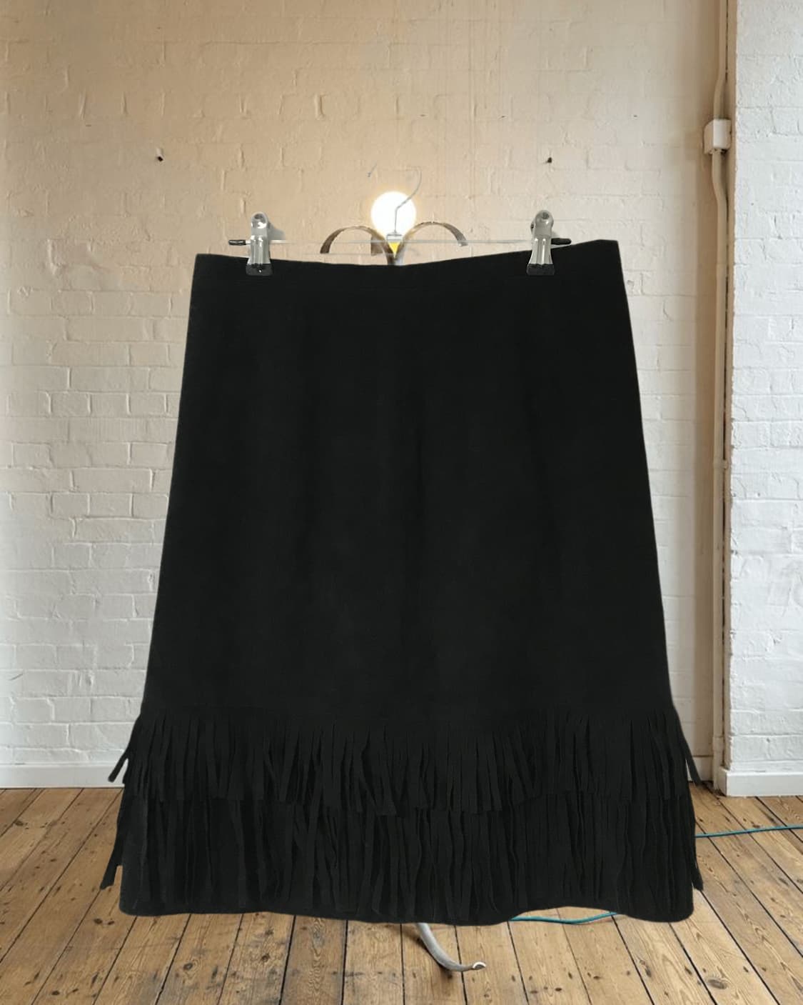 vintage suede tassel skirt (28inch) 상품이미지6