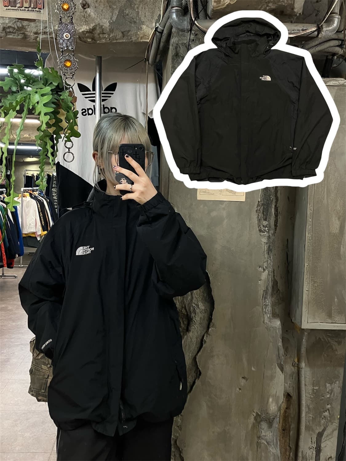 노스페이스 후드 바람막이 블랙 100 #csz689 상품이미지1