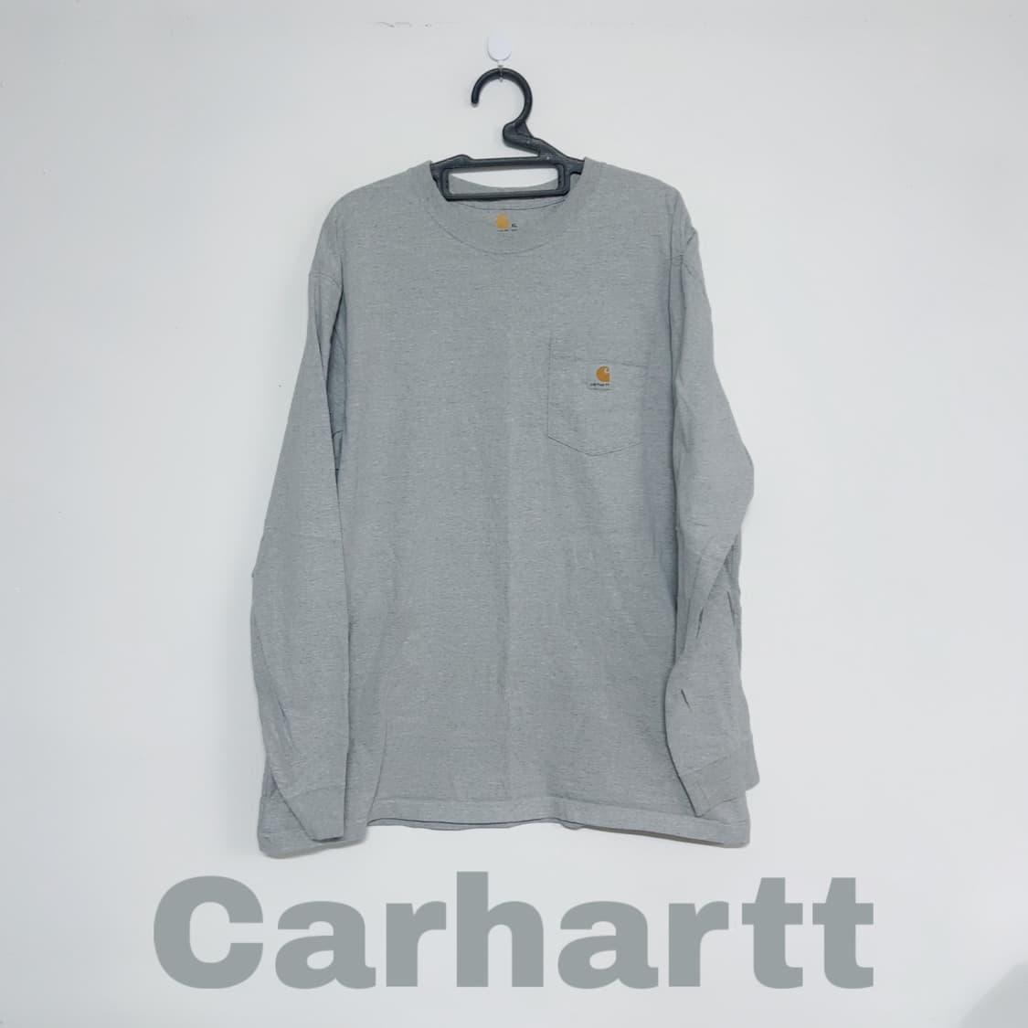 칼하트 그레이 포켓 봄 공용 긴팔티 상품이미지1