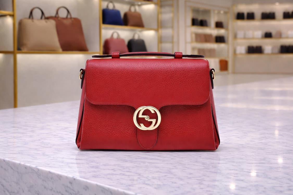 [A급] 구찌 인터로킹 G 숄더백 스몰 레드 판매합니다!!! 상품이미지1