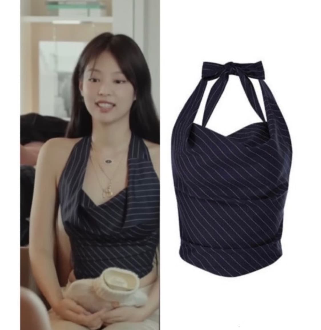 NOT YOUR ROSE 낫유어로즈 드레이핑 홀터넥 탑 상품이미지1