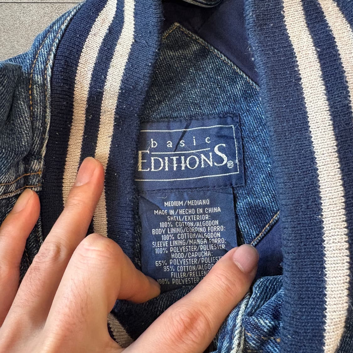 빈티지 데님 베이스볼 자켓 상품이미지5