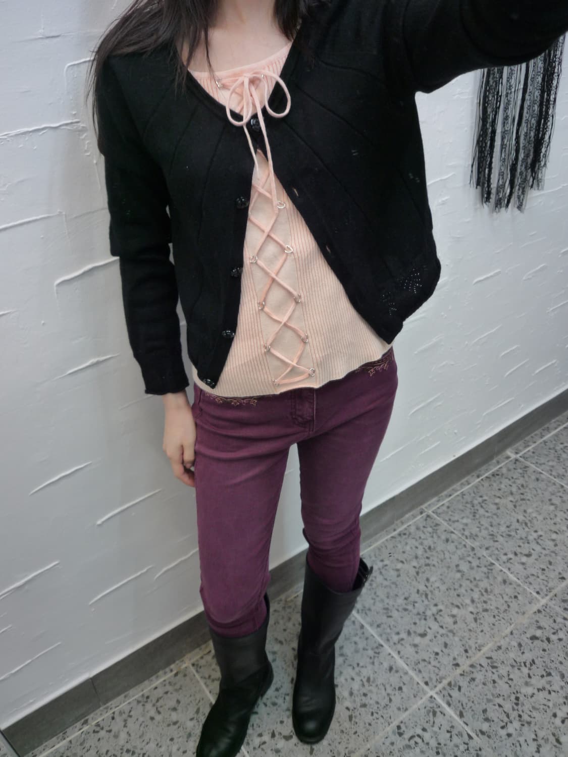 Rose buttons short cardigan 상품이미지3