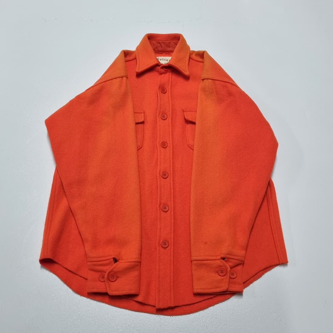 80s 빈티지 MELTON 멜톤 헤비울 셔츠 - S~M 상품이미지5