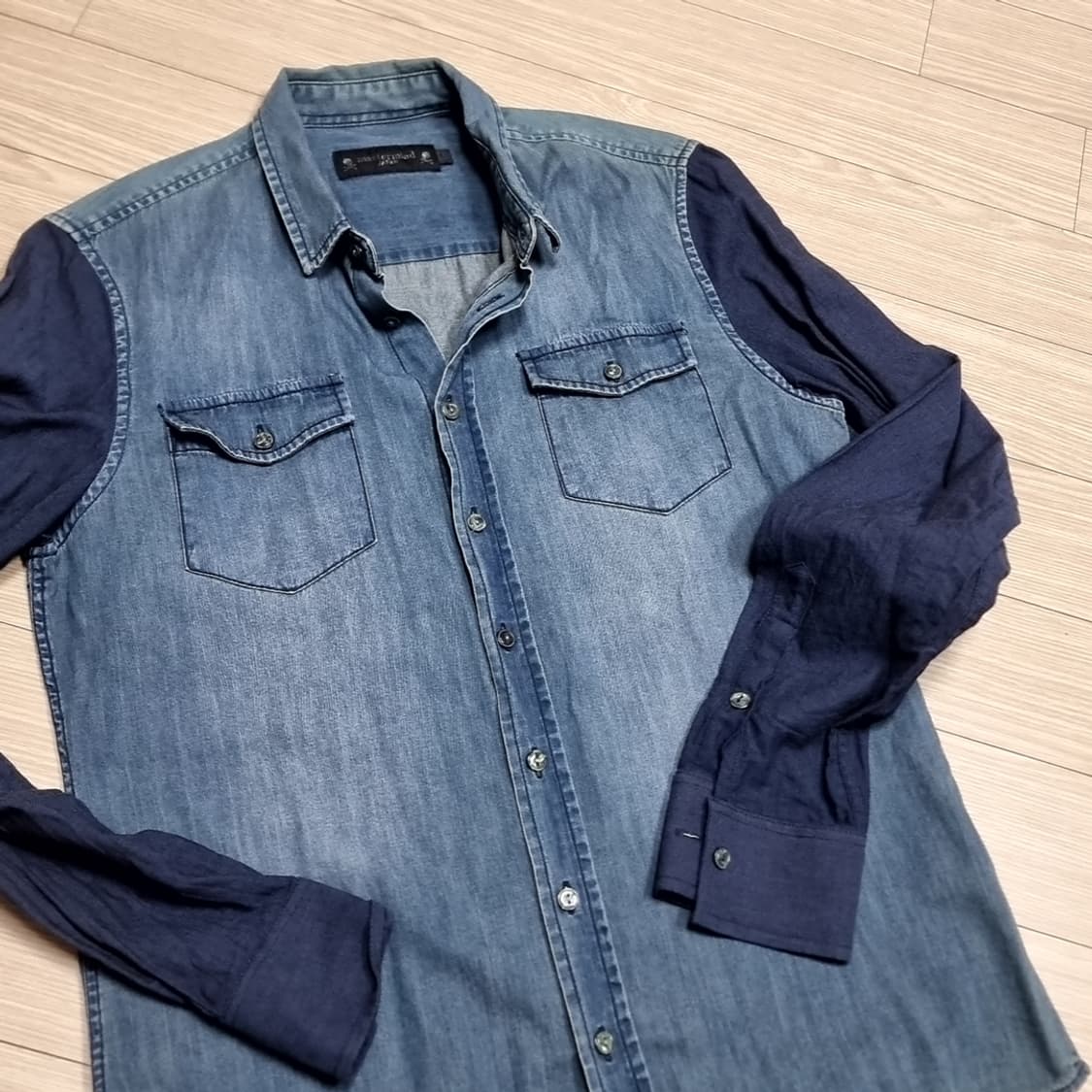 마스터마인드 제펜 데님 배색 셔츠 남방 긴팔(95) 상품이미지9