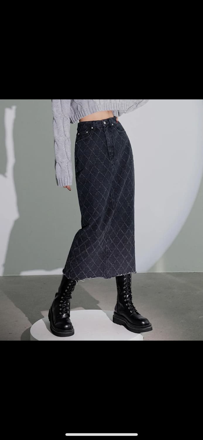 어반드레스 데님 스커트 블랙 S 상품이미지1