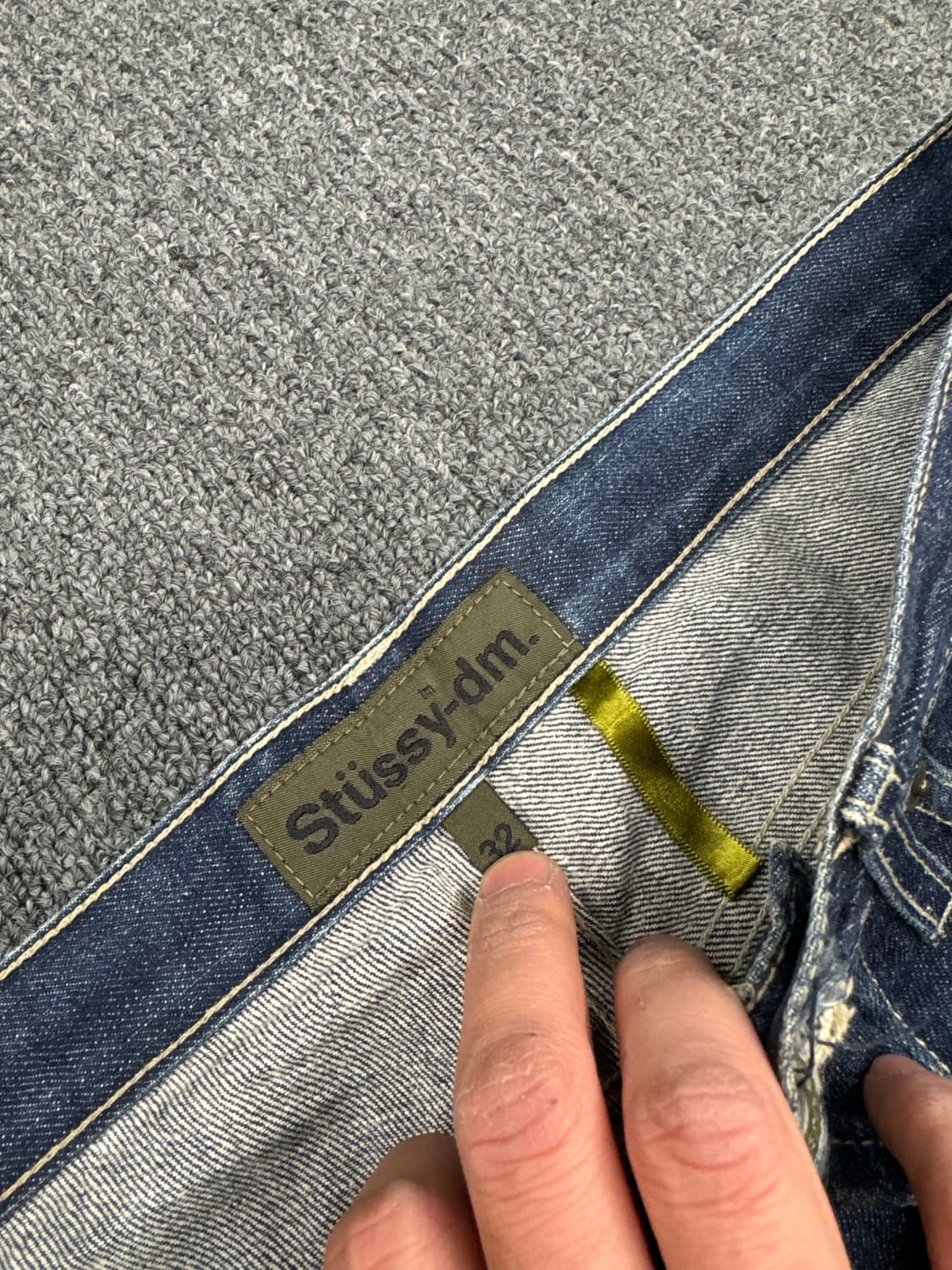 32)90’s 스투시-DM 빈티지 버튼플라이 데님 팬츠 상품이미지4