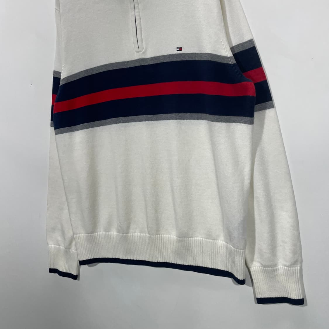 타미힐피거 반집업 코튼 니트 상품이미지4
