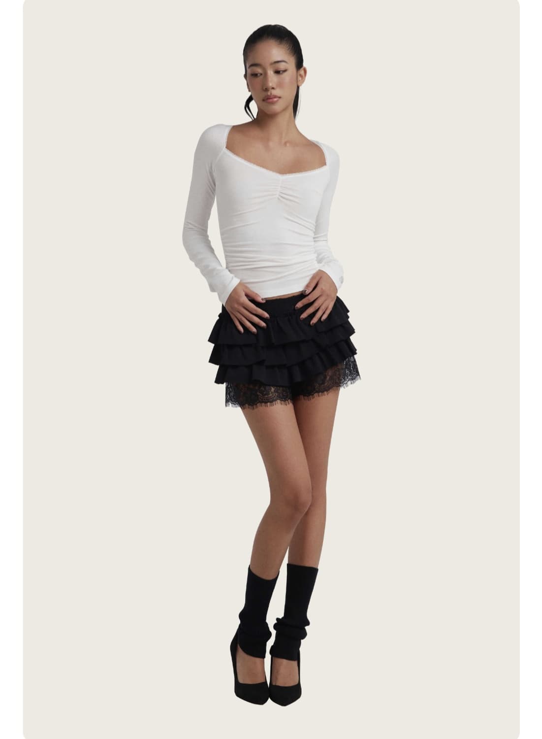 클리시어 Tutu Ballet Lace skirt / Black 상품이미지1