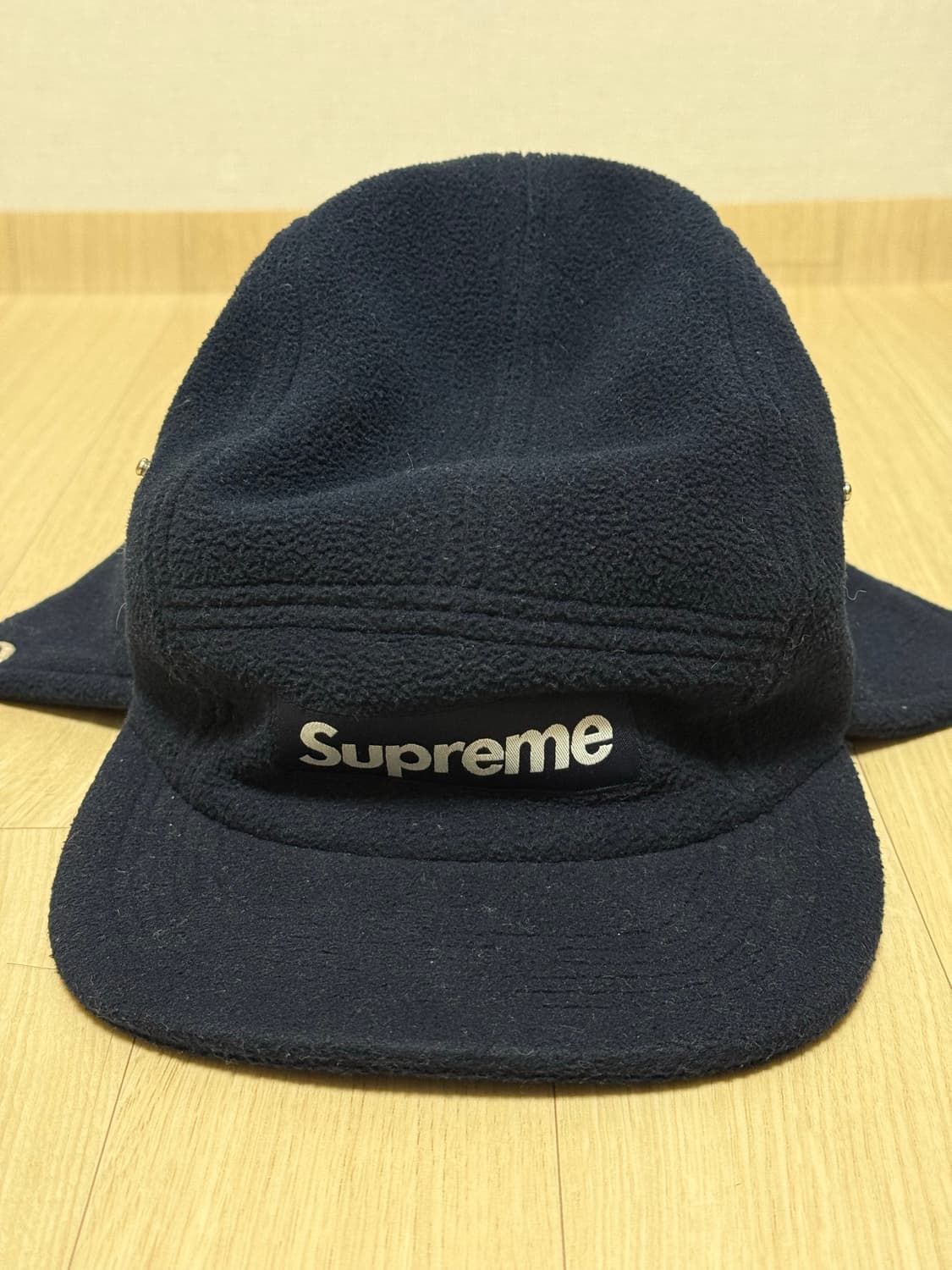 슈프림 폴라텍 이어플랩 캠프캡 네이비 상품이미지2