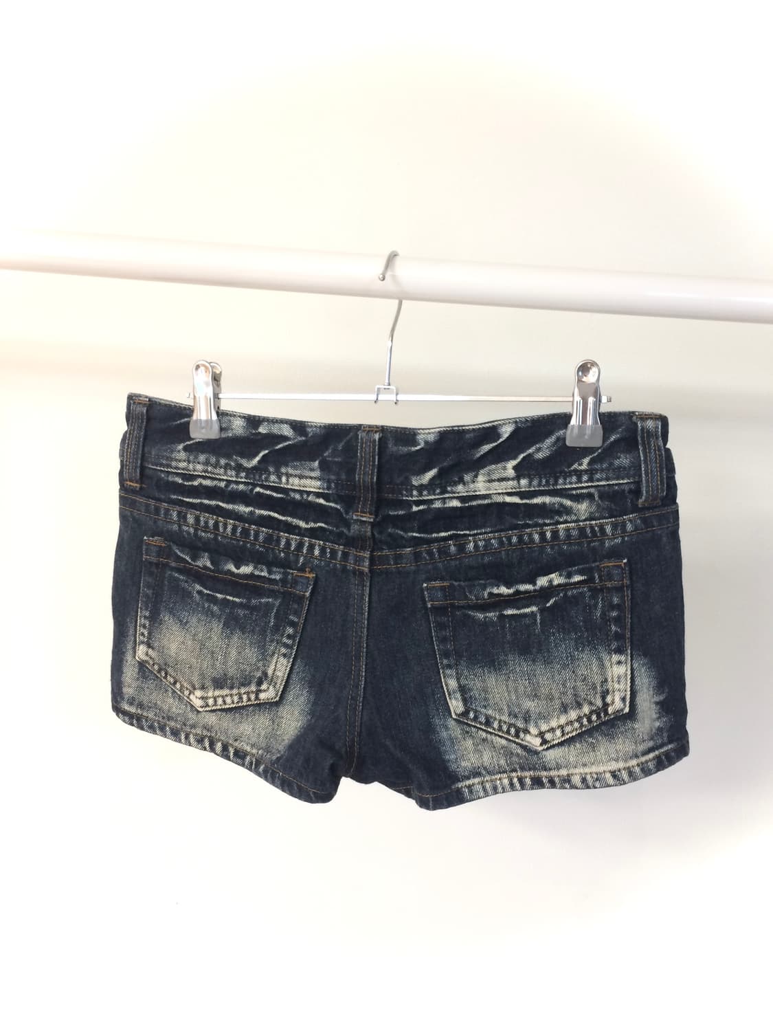 Washed buttons Denim Shorts 갸루 워싱 데님 쇼츠 상품이미지3