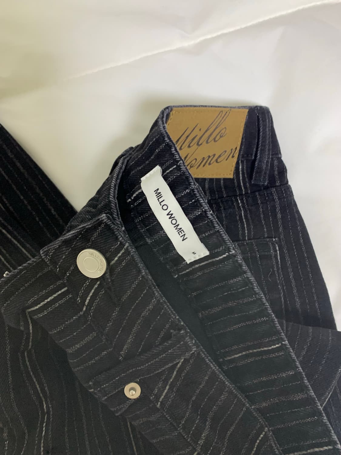 밀로우먼 스트라이프 벌룬 진 M 상품이미지4