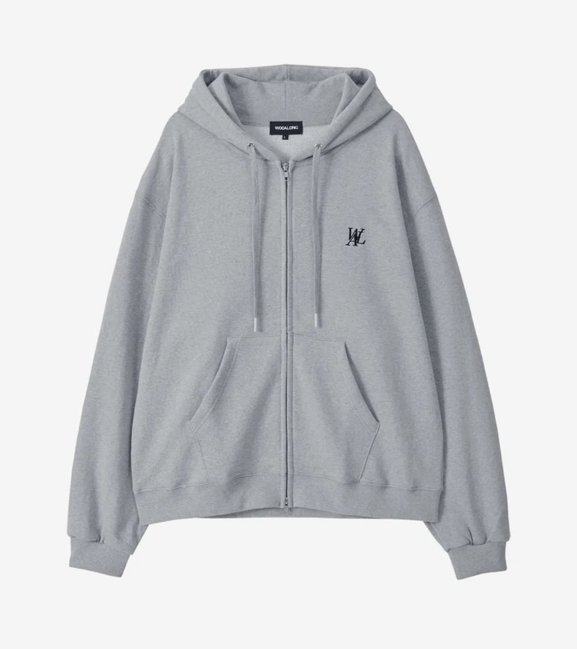 우알롱 시그니처 후드집업 그레이 M 상품이미지1