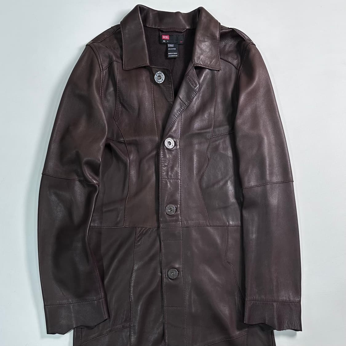 디젤 언발란스 레더 코트  상품이미지1