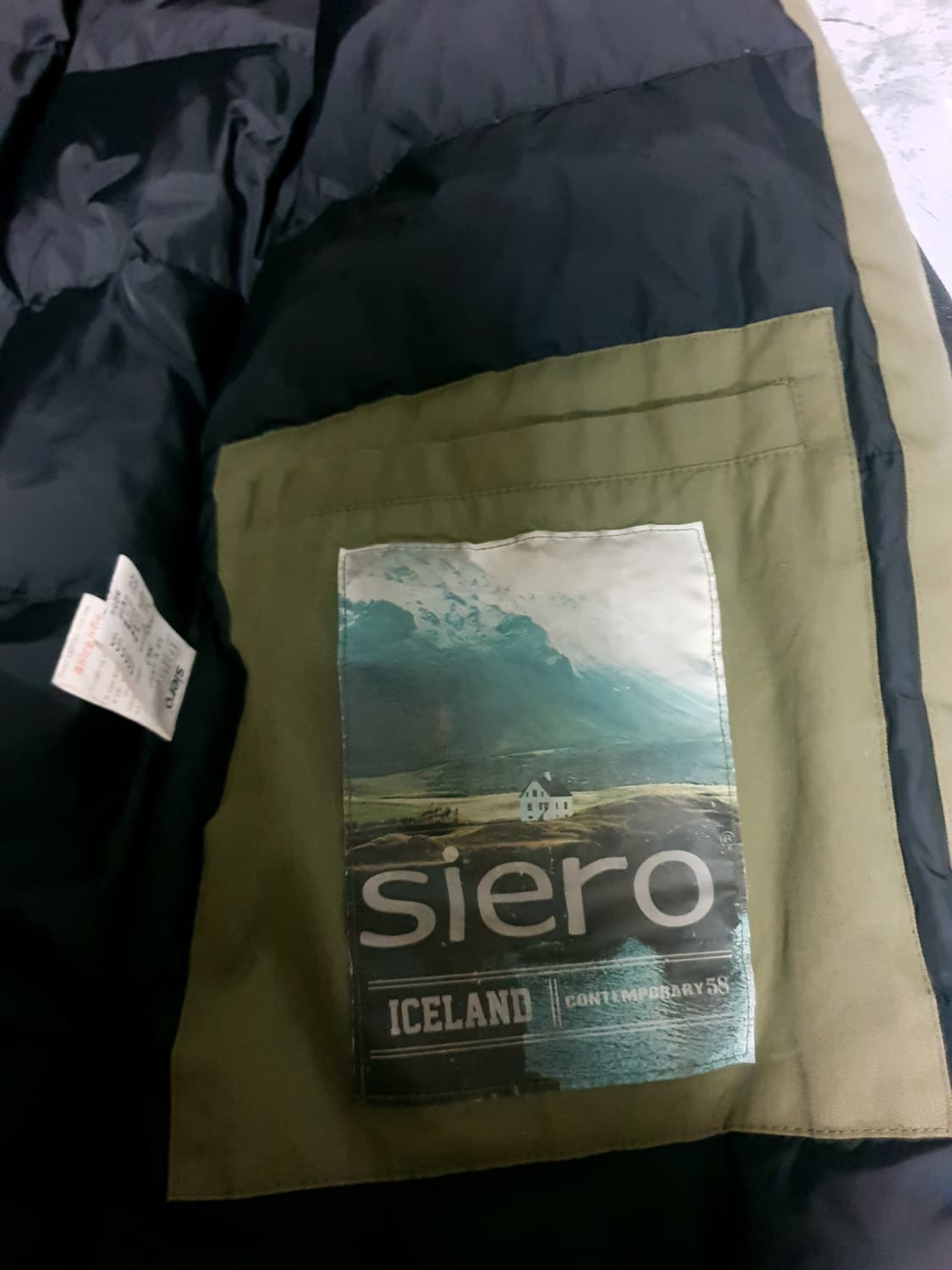 SIERO 시에로 라쿤퍼 소가죽 오리털 피쉬테일 파카 카키 (L) 상품이미지6