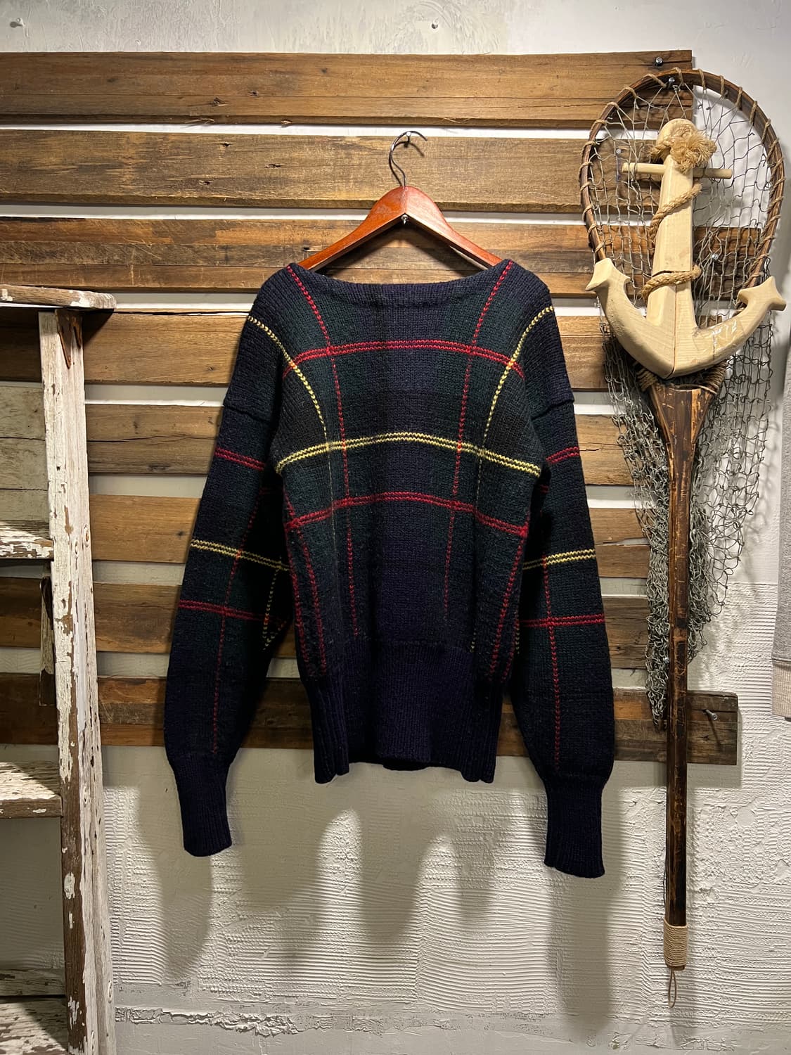 [L]폴로 랄프로렌 다크그린 타탄체크 울 스웨터 상품이미지6