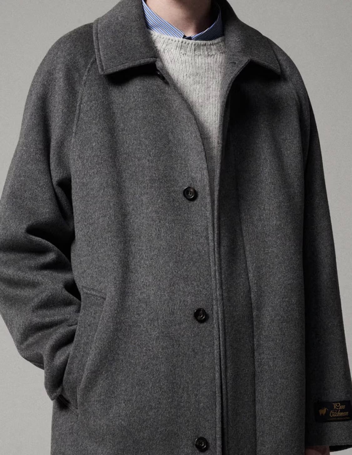 캐시미어 100 핸드메이드 코트 상품이미지3