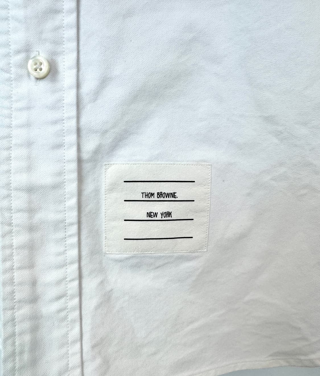 THOM BROWNE 톰브라운 삼선 화이트 옥스퍼드 셔츠 2 상품이미지3